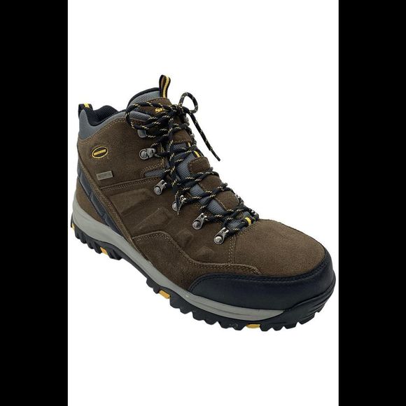 Skechers Men's Relment Pelmo Hiking Boots Brown/Black - Extra Wide - Picture 1 of 3